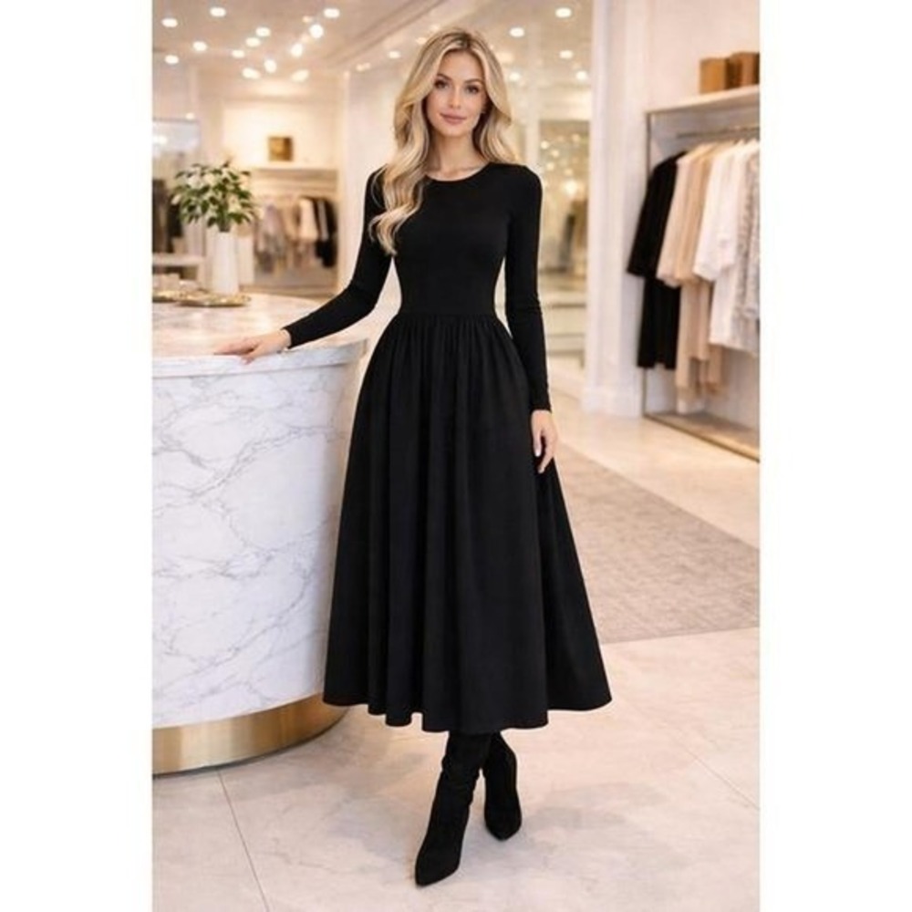 Commense Must-Have Black Maxi Dress: Elegant, Comfortable & Chic size M - Picture 3 of 9